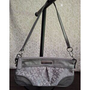 EUC Tommy Hilfiger Small Silver Metallic Logo Purse